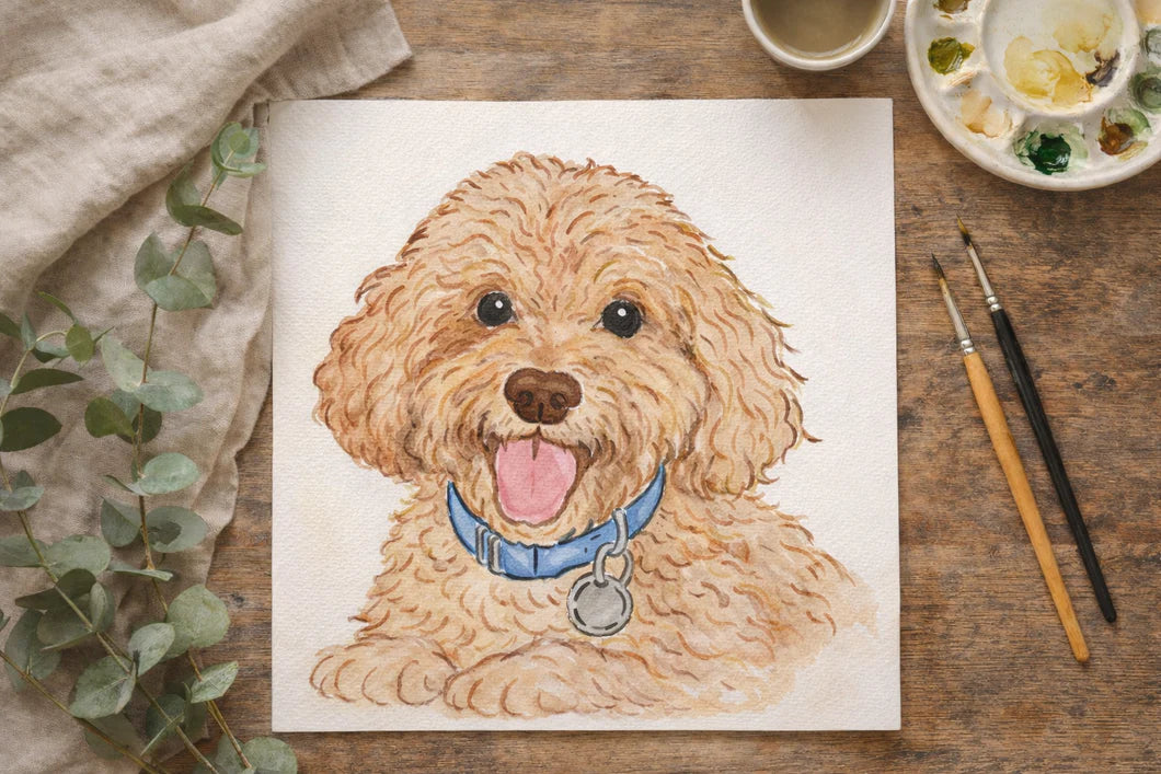 07/25/26 (SAT@12pm) Watercolor Pet Portraits Experience *100% CUSTOM*
