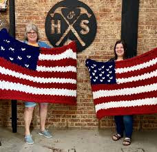 06/13/26 (Sat@11am) 🇺🇸 Chunky Knit Blanket Workshop – American Flag Design (Copy)