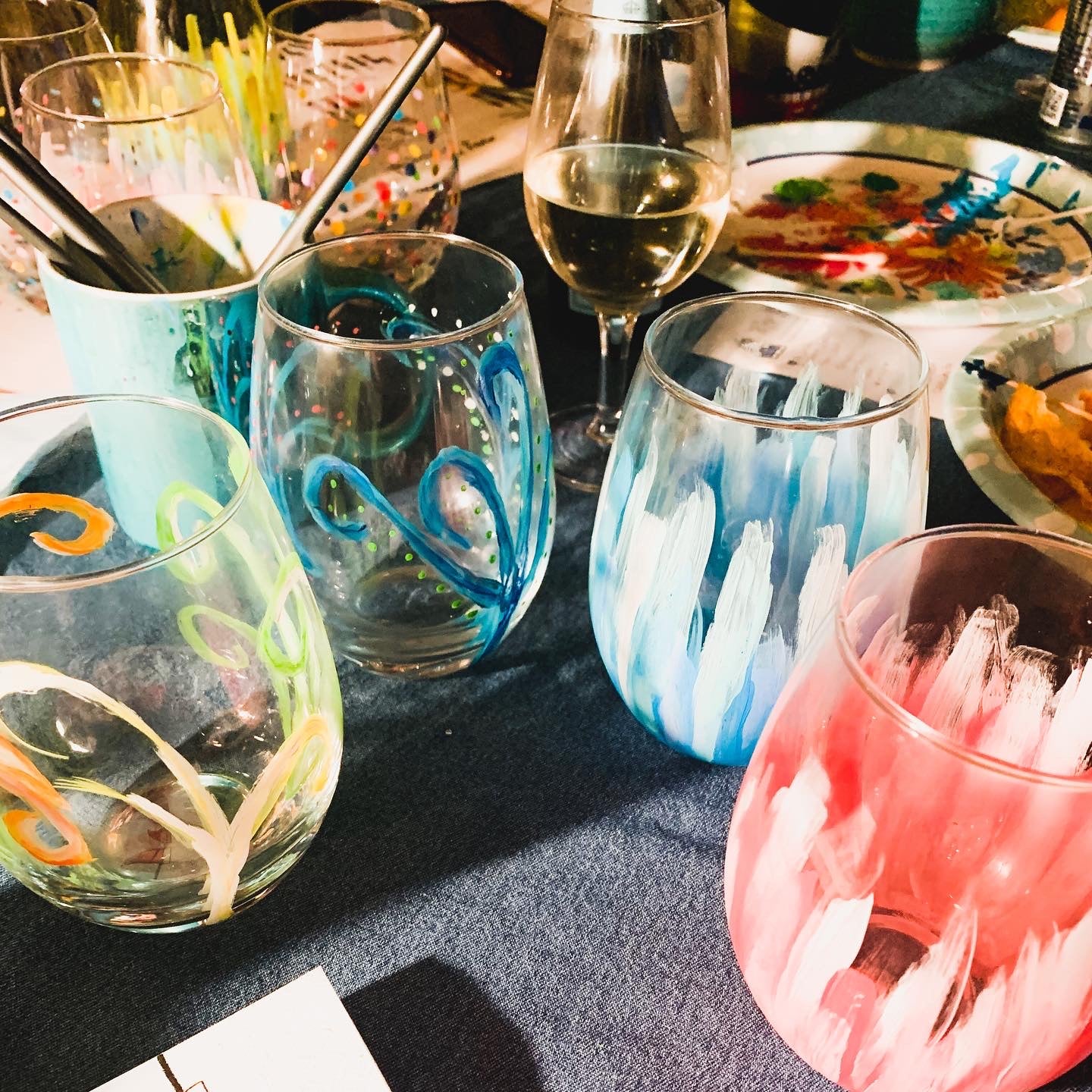 07/02/26 6PM $25-$35 Special Thursday Night Workshop Paint Your Own Wineglass Set