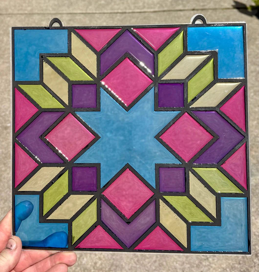 02/07/26 (SAT@11AM) PUBLIC WORKSHOP - Faux Stained Glass/ Resin Sun Catcher Workshop