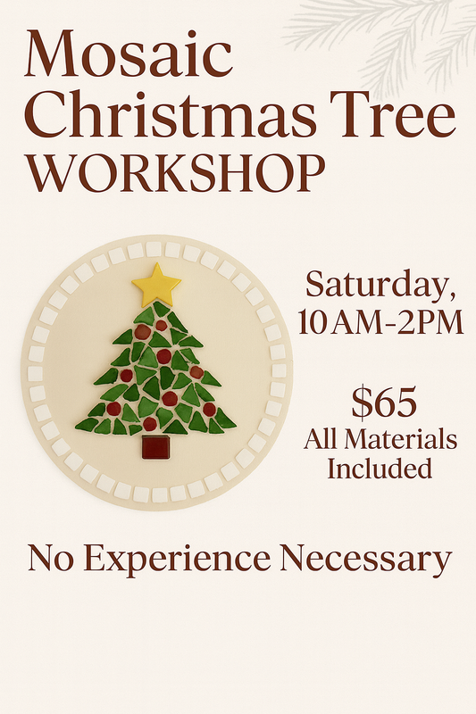11/01/25 SAT. 10AM-2PM - MOSAIC CHRISTMAS TREE 15" ROUND