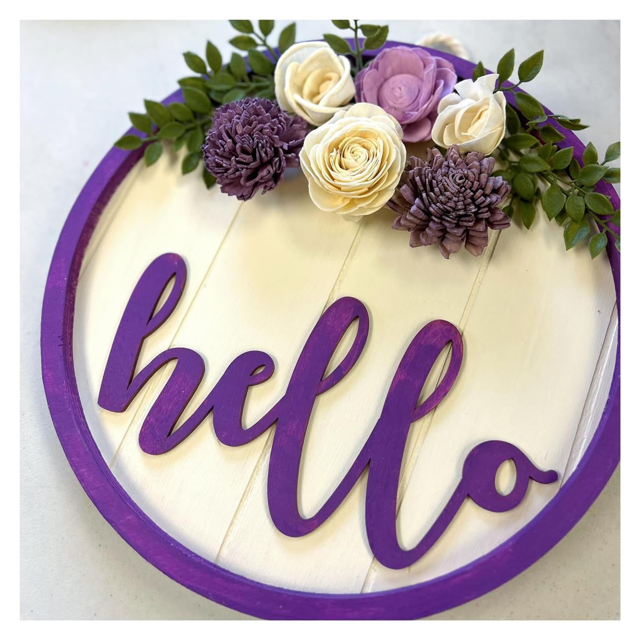 11/01/2025 @5pm-7pm Stacie’s a private Party - Hello Wood Floral Round or Round Tray