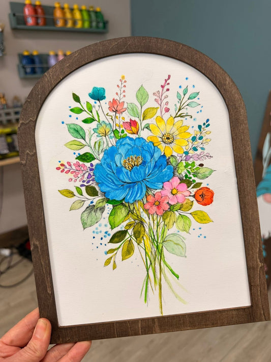 07/26/26 (SUN@2pm) PUBLIC WORKSHOP - Watercolor Floral Bouquet Experience