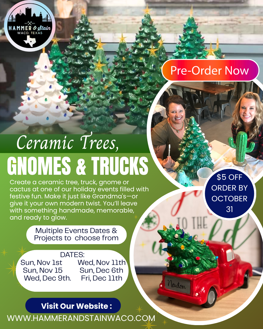PRE-ORDER Christmas Ceramics *$5 Early Bird Discount - Order before 10/31*