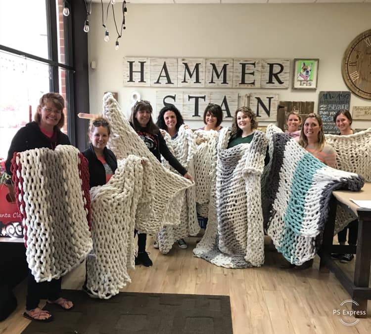 02/09/25 (2-5pm) Chunky Knit Blanket Workshop (With Heart Option)