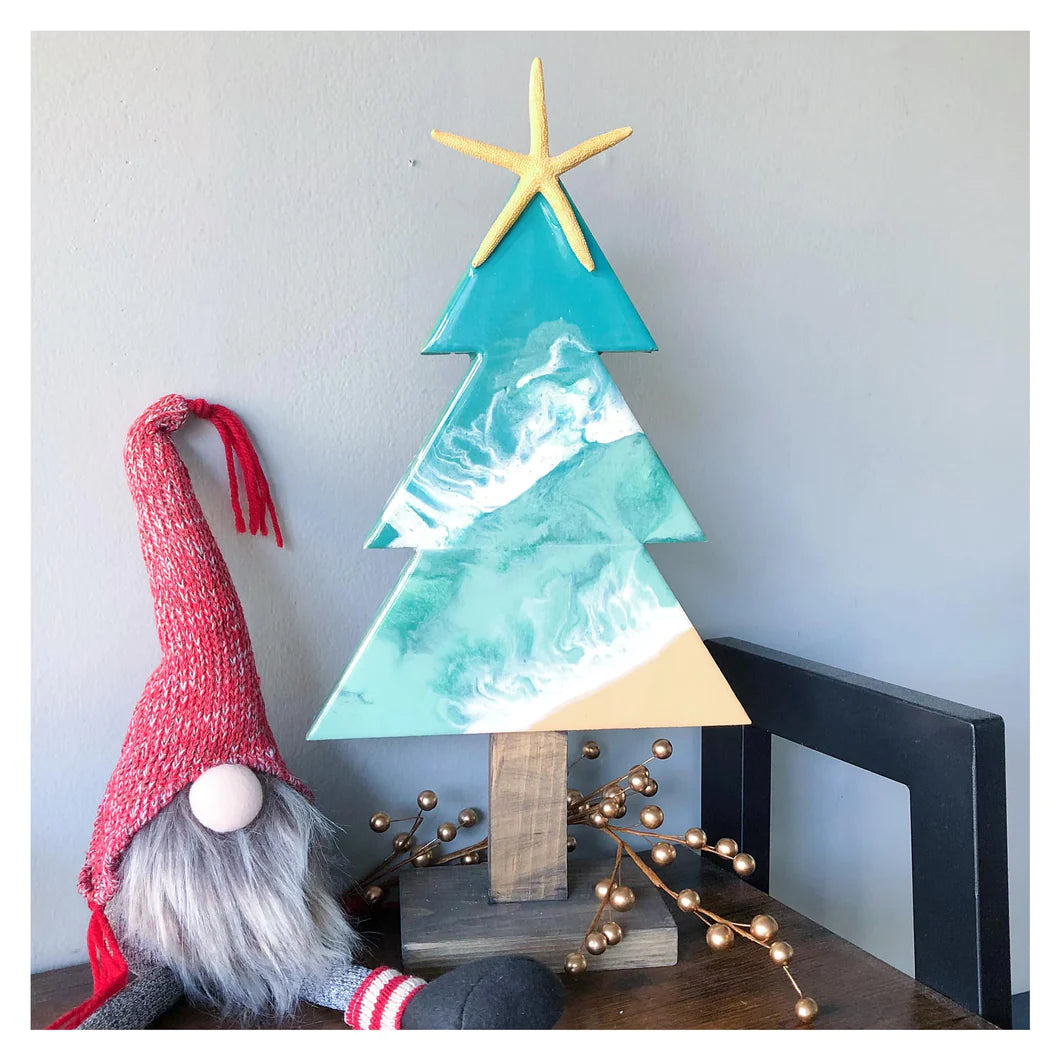07/23/26 (THURS@10am) - Christmas in July -  Resin Tree Workshop (Morning)