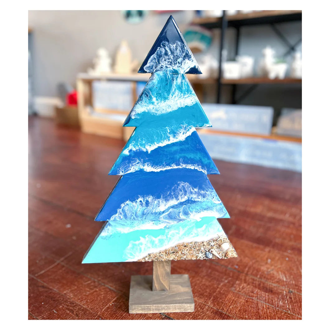 07/23/26 (THURS@10am) - Christmas in July -  Resin Tree Workshop (Morning)