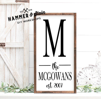 Framed Sign Workshop