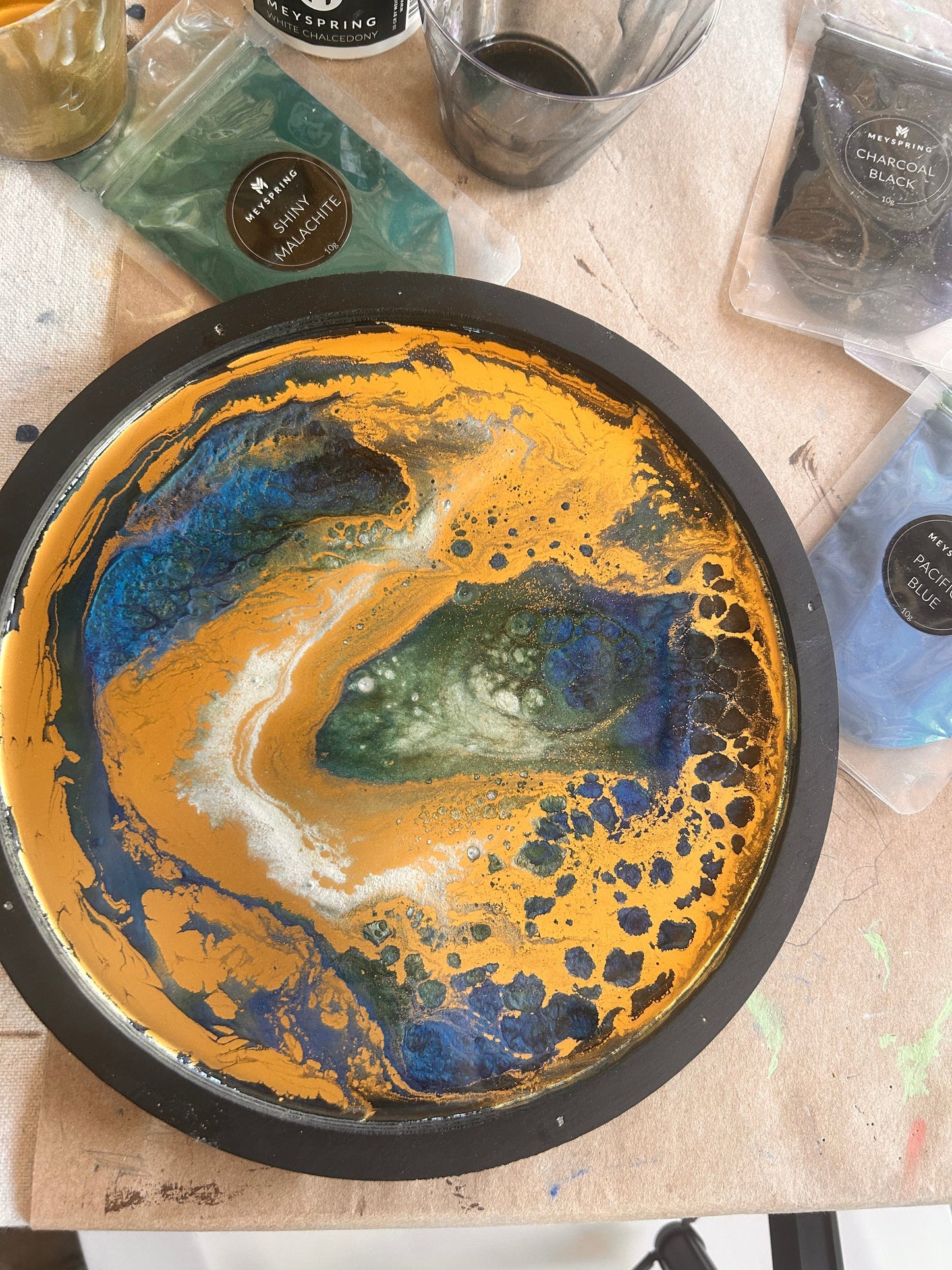 10/16/24 2pm Resin Tray Duo Workshop w/Resin Art Resin "Double Pour"