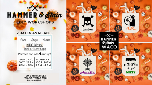 10/27/24 (Sun 4-5pm) OR 10/28/24 (Mon 6-7pm)Trick or Treat Bag Workshop *2 DATES AVAILABLE*