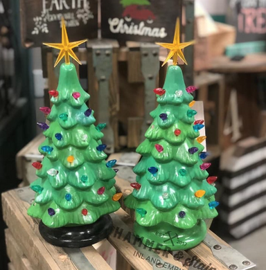 PRE-ORDER Vintage-Like Ceramic Christmas Tree Workshop/OPEN PAINT ($59-$95)